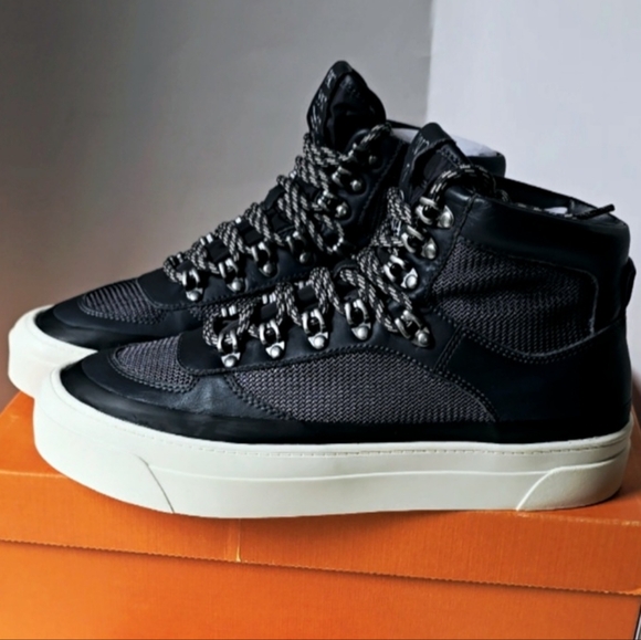 Miz Mooz Alpyne Sneakers Women's size 8.5 Slate Gray Leather NWB Mid/Hi.- New w - Picture 11 of 12